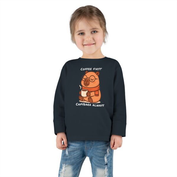 Toddler Long Sleeve Tee with Adorable Capybara Design – Soft, Warm, and Fun for Everyday Wear
