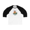 Unisex 3/4 Sleeve Baseball Tee with Adorable Capybara Design – Perfect Casual Wear