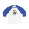 Unisex 3/4 Sleeve Baseball Tee with Adorable Capybara Design – Perfect Casual Wear
