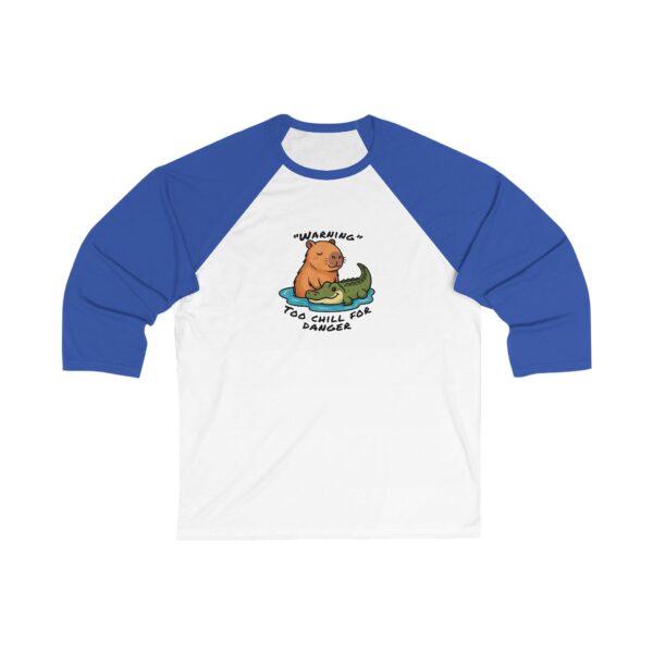 Unisex 3/4 Sleeve Baseball Tee with Adorable Capybara Design – Perfect Casual Wear