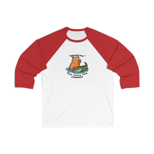 Unisex 3/4 Sleeve Baseball Tee with Adorable Capybara Design – Perfect Casual Wear