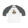 Unisex 3/4 Sleeve Baseball Tee with Adorable Capybara Design – Perfect Casual Wear
