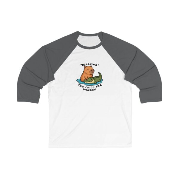 Unisex 3/4 Sleeve Baseball Tee with Adorable Capybara Design – Perfect Casual Wear