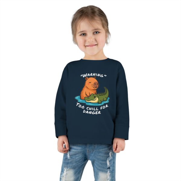 Toddler Long Sleeve Tee with Adorable Capybara Design – Soft, Warm, and Fun for Everyday Wear