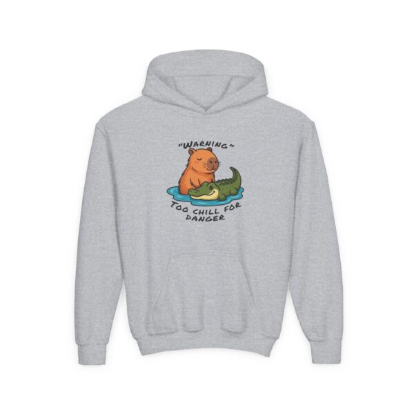 Youth Heavy Blend Hooded Sweatshirt with Cute Capybara Design – Warm, Cozy, and Perfect for Kids