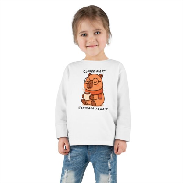 Toddler Long Sleeve Tee with Adorable Capybara Design – Soft, Warm, and Fun for Everyday Wear