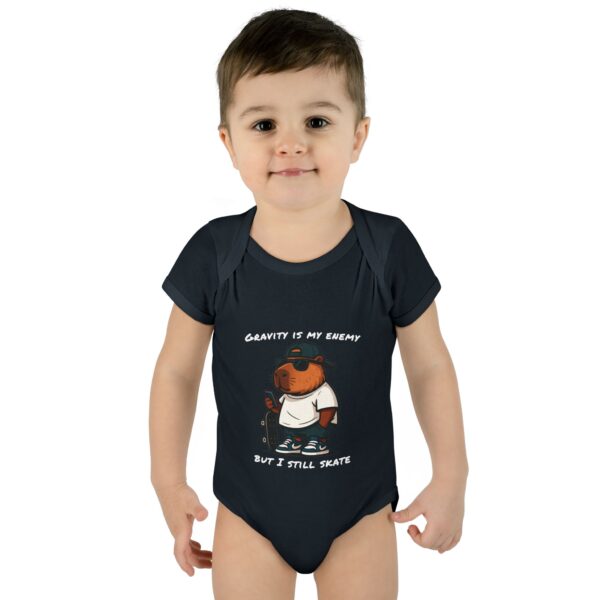 Infant Baby Rib Bodysuit with Cute Capybara Design – Soft, Comfortable, and Perfect for Your Little One