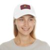 Dad Hat with Leather Patch (Rectangle) - Capybara design