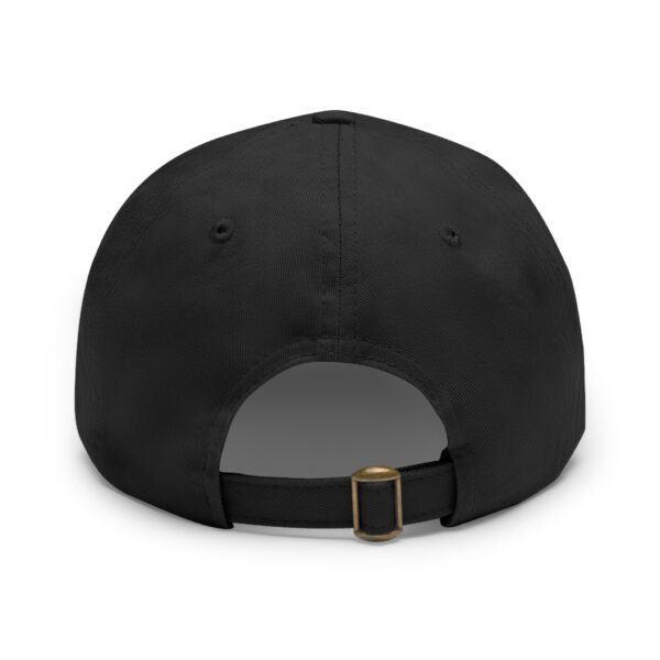 Dad Hat with Leather Patch (Rectangle) - Capybara design