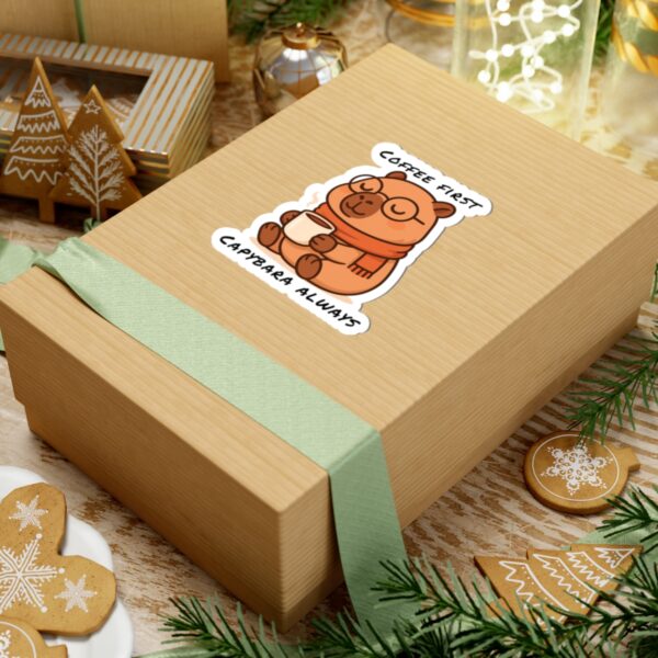 "Capybara Kiss-Cut Stickers – Cute & Fun Designs for Laptops, Water Bottles, and More"