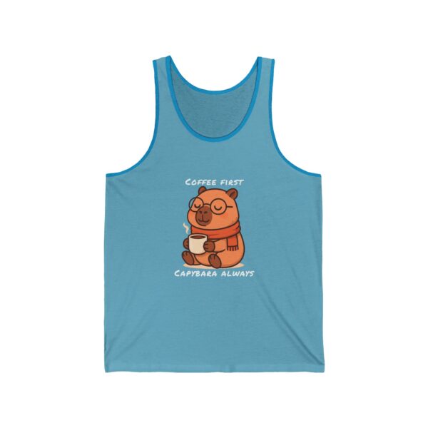 Unisex Jersey Tank Top with Cute Capybara Design – Perfect for Summer Style