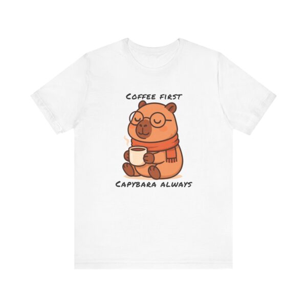Unisex Jersey Short Sleeve Tee with Adorable Capybara Design – Soft and Stylish T-Shirt