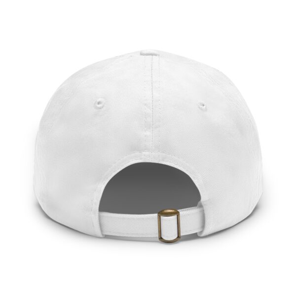 Dad Hat with Leather Patch (Rectangle) - Capybara design