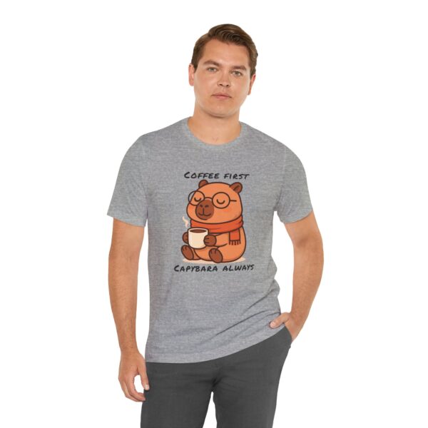 Unisex Jersey Short Sleeve Tee with Adorable Capybara Design – Soft and Stylish T-Shirt