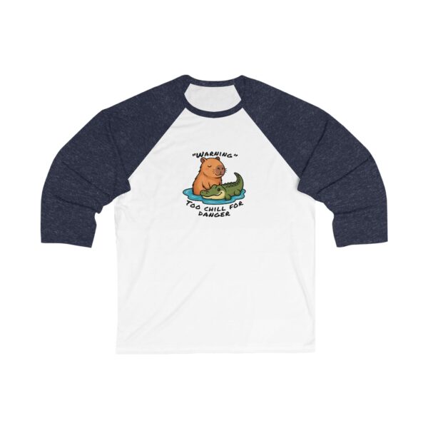 Unisex 3/4 Sleeve Baseball Tee with Adorable Capybara Design – Perfect Casual Wear