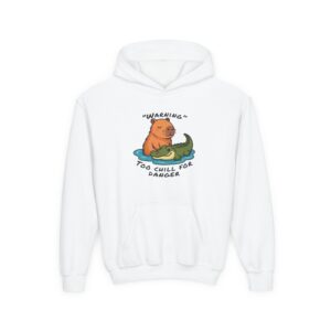 Youth Heavy Blend Hooded Sweatshirt with Cute Capybara Design – Warm, Cozy, and Perfect for Kids
