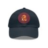 13899354253296924576_2048.jpeg Dad Hat with Leather Patch (Round) - Capybara design