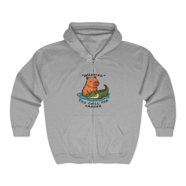 Unisex Heavy Blend™ Full Zip Hooded Sweatshirt with Adorable Capybara Design – Stylish and Comfortable Outerwear