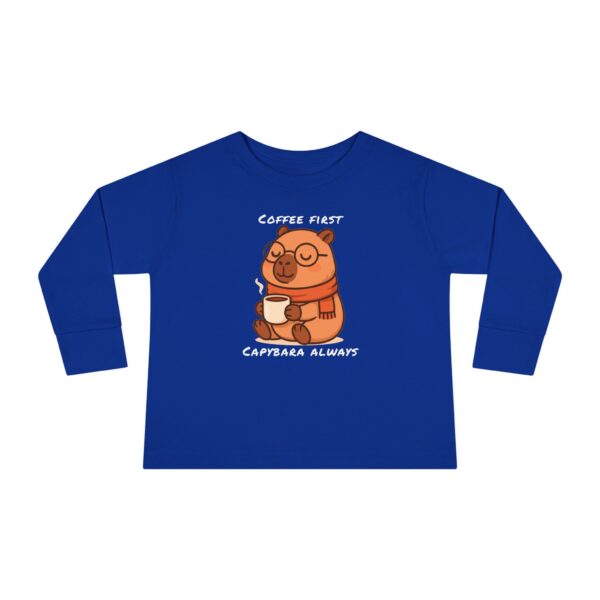Toddler Long Sleeve Tee with Adorable Capybara Design – Soft, Warm, and Fun for Everyday Wear