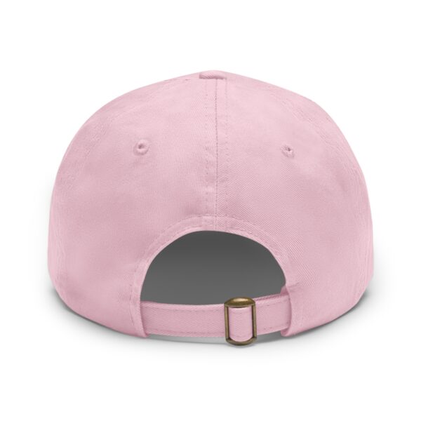 Dad Hat with Leather Patch (Rectangle) - Capybara design