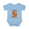 Infant Baby Rib Bodysuit with Cute Capybara Design – Soft, Comfortable, and Perfect for Your Little One