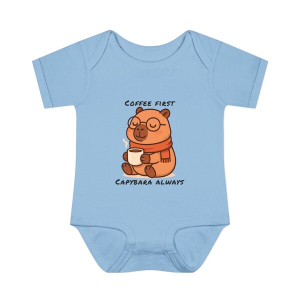 Infant Baby Rib Bodysuit with Cute Capybara Design – Soft, Comfortable, and Perfect for Your Little One