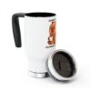 Capybara Stainless Steel Travel Mug with Handle – Durable 14oz Insulated Mug with Cute Capybara Design