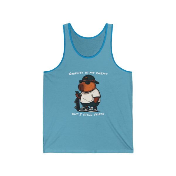 Unisex Jersey Tank Top with Cute Capybara Design – Perfect for Summer Style