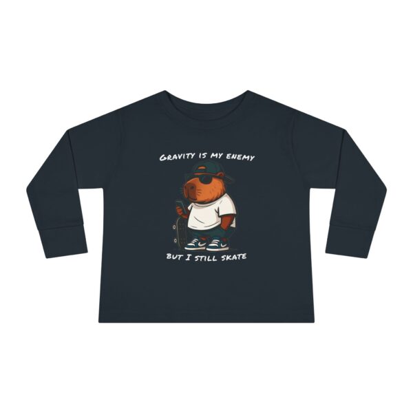 Toddler Long Sleeve Tee with Adorable Capybara Design – Soft, Warm, and Fun for Everyday Wear