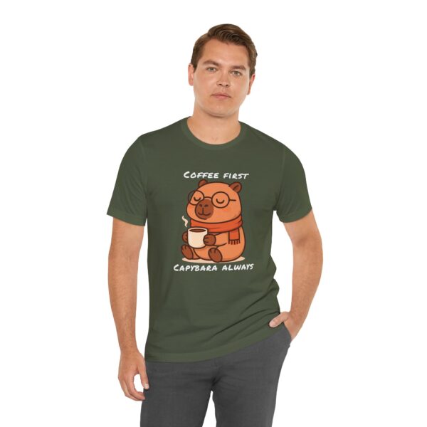 Unisex Jersey Short Sleeve Tee with Adorable Capybara Design – Soft and Stylish T-Shirt