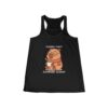 Womens Flowy Racerback Tank with Adorable Capybara Design – Lightweight, Stylish, and Fun for Summer
