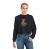 Women's Cropped Fleece Pullover with Cute Capybara Design – Cozy, Trendy, and Fun