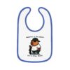 Baby Contrast Trim Jersey Bib with Adorable Capybara Design – Soft, Stylish, and Perfect for Messy Mealtime