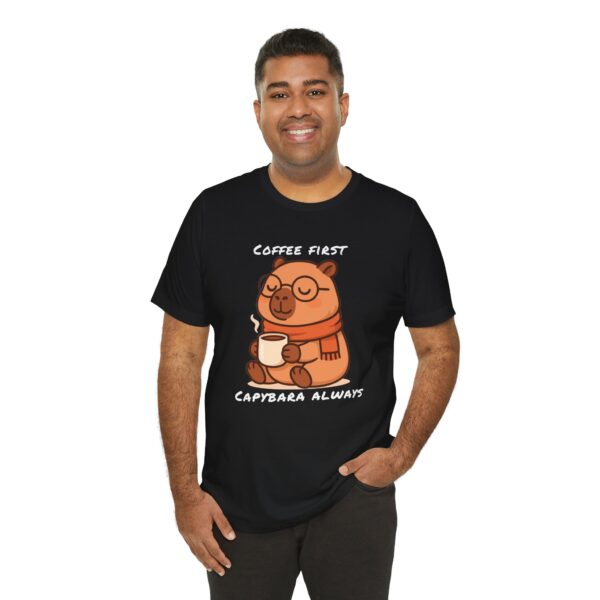 Unisex Jersey Short Sleeve Tee with Adorable Capybara Design – Soft and Stylish T-Shirt