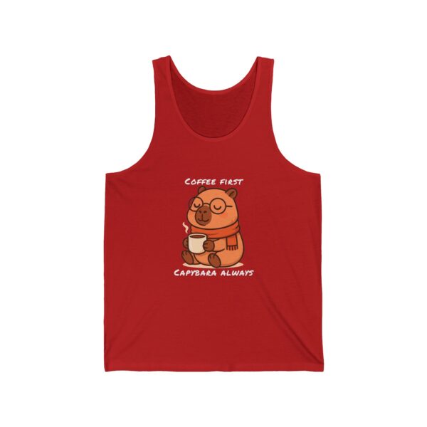 Unisex Jersey Tank Top with Cute Capybara Design – Perfect for Summer Style