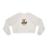 Women's Cropped Fleece Pullover with Cute Capybara Design – Cozy, Trendy, and Fun