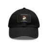 Dad Hat with Leather Patch (Rectangle) - Capybara design