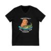 Unisex Short Sleeve V-Neck T-Shirt with Cute Capybara Design – Comfortable Casual Wear
