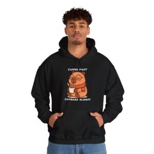 Unisex Heavy Blend™ Hooded Sweatshirt with Cute Capybara Design – Warm and Stylish Hoodie