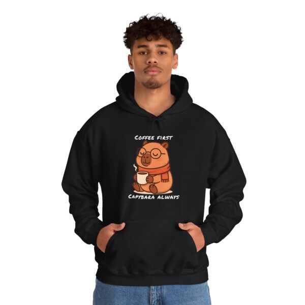 Unisex Heavy Blend™ Hooded Sweatshirt with Cute Capybara Design – Warm and Stylish Hoodie