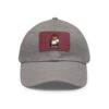 Dad Hat with Leather Patch (Rectangle) - Capybara design