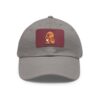 Dad Hat with Leather Patch (Rectangle) - Capybara design
