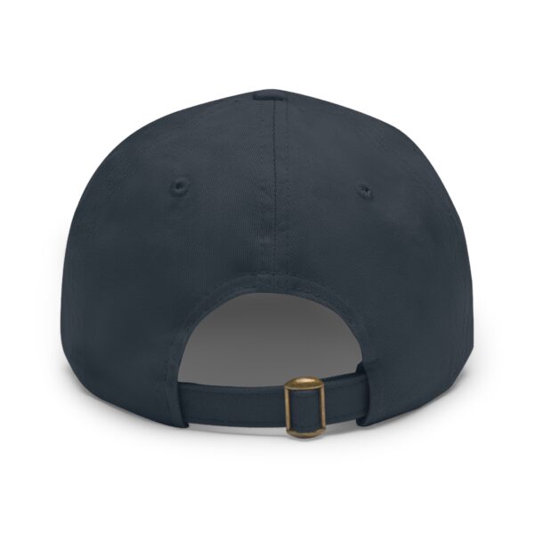 Dad Hat with Leather Patch (Rectangle) - Capybara design