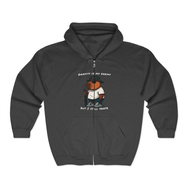 Unisex Heavy Blend™ Full Zip Hooded Sweatshirt with Adorable Capybara Design – Stylish and Comfortable Outerwear