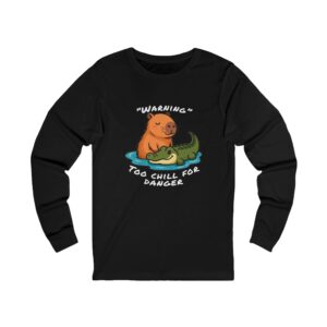 Unisex Jersey Long Sleeve Tee with Unique Capybara Design – Comfortable and Stylish Top