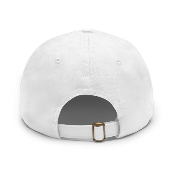 Dad Hat with Leather Patch (Round) - Capybara design