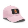 Dad Hat with Leather Patch (Rectangle) - Capybara design