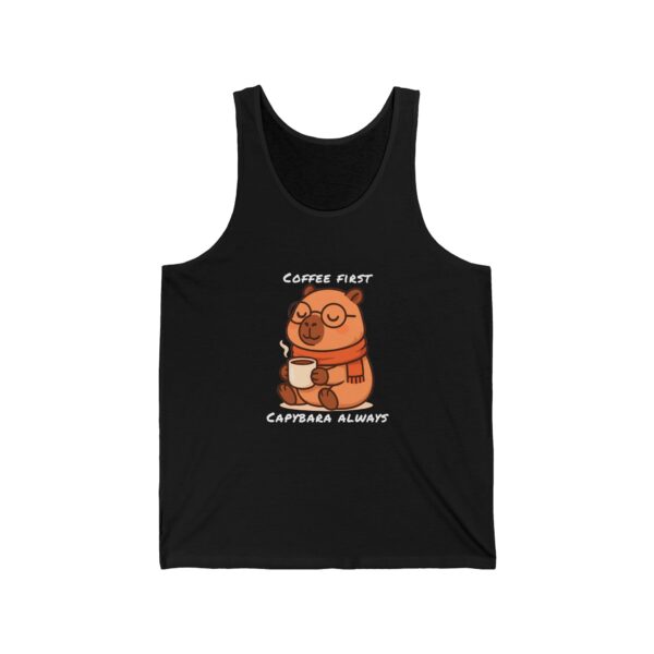 Unisex Jersey Tank Top with Cute Capybara Design – Perfect for Summer Style