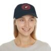 Dad Hat with Leather Patch (Round) - Capybara design