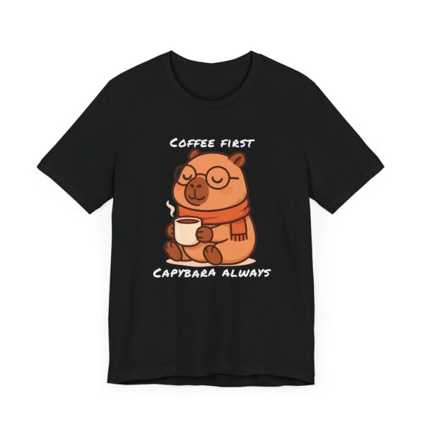 Unisex Jersey Short Sleeve Tee with Adorable Capybara Design – Soft and Stylish T-Shirt